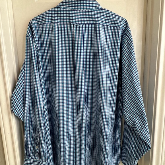 Izod Classic Fit Button Down XL Teal/Purple/Grey - Picture 7 of 11
